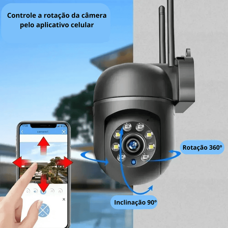 Câmera Inteligente 1080P Full HD wifi com áudio